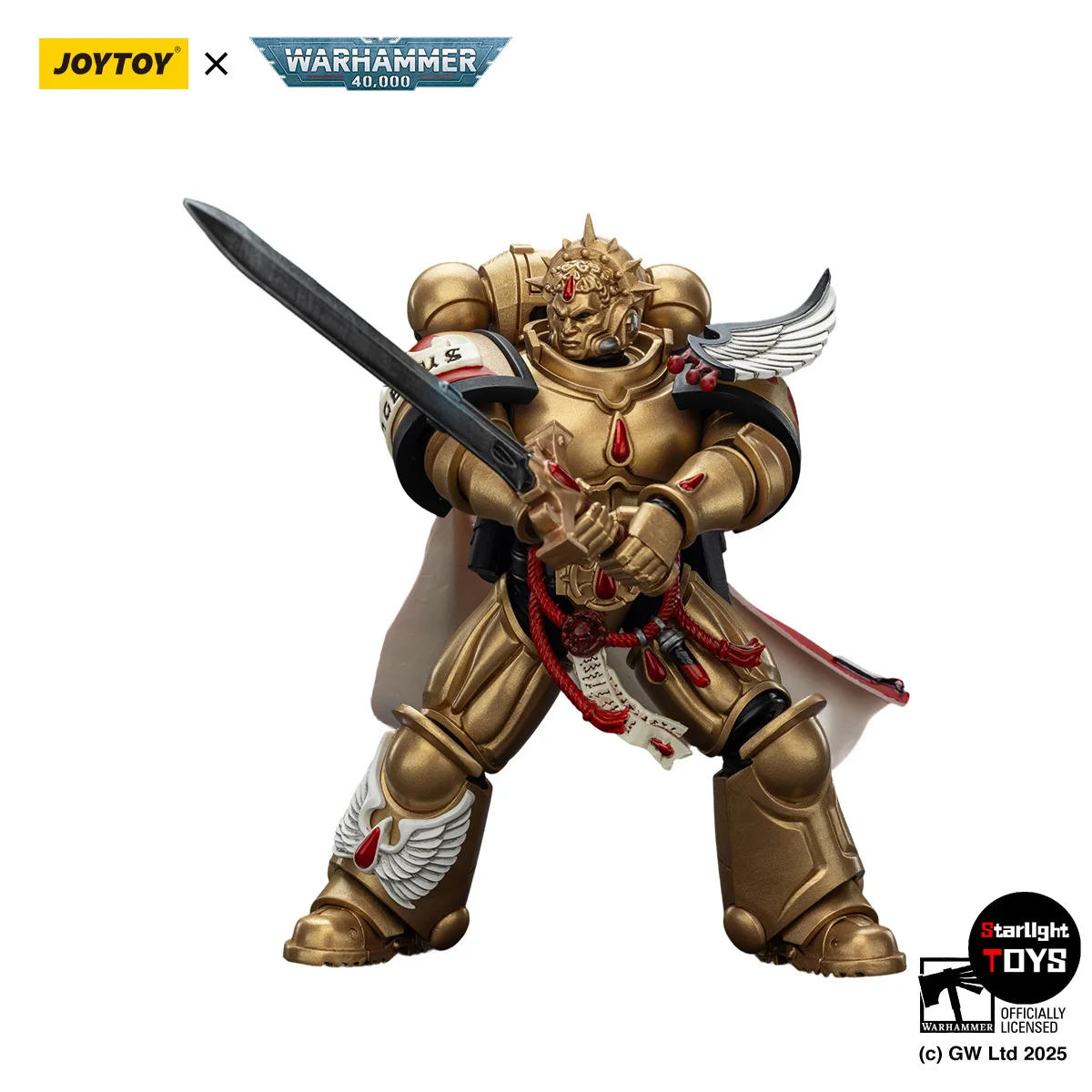 

【Предпродажа】JOYTOY 1/18 Фигурка Warhammer 40K Blood Angels Капитан с пистолетом Inferno и мощным кулаком Sanguinary Priest 3 шт.