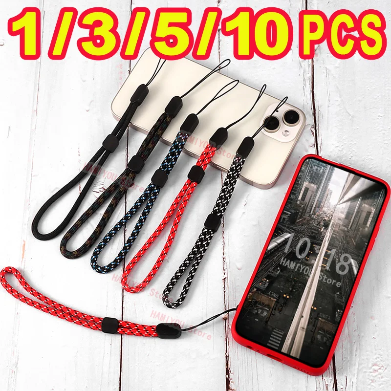 Red Blue Adjustable Mobile phone Strap Wrist Lanyard For iPhone Samsung HUAWEI XIAOMI USB Flash Drives Keys Keychains Camera Key