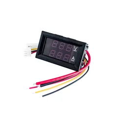 1 szt. Woltomierz cyfrowy podwójna lampa LED amperomierz DC 0-100V 10/50/100A Tester detektora woltomierz Panel monitora do motocykla samochodowego