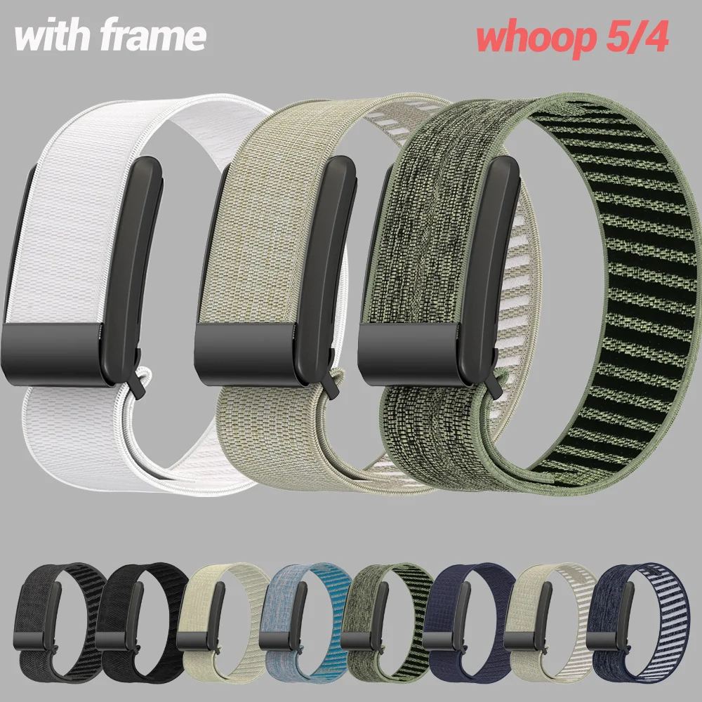 Twill Nylon Strap+FRAME For Whoop 5.0 straps 4.0 Whoop band 5 elastic Stretchable sports correa brecelet watches for whoop 4