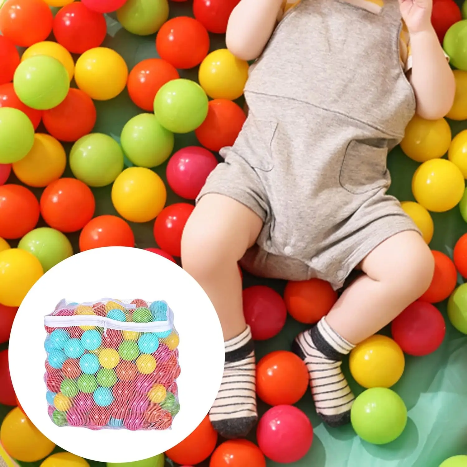 100 Stück Ozean-Babybälle – umweltfreundliche, farbenfrohe Bälle mit hoher Dichte für Wasserbecken und Spielbereiche für Kinder