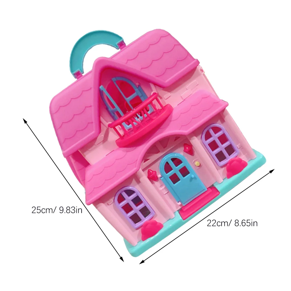 Kit de maison en plastique fantaisie pour enfants, 1 ensemble, Villa à deux étages avec meubles complets, jeu de rôle