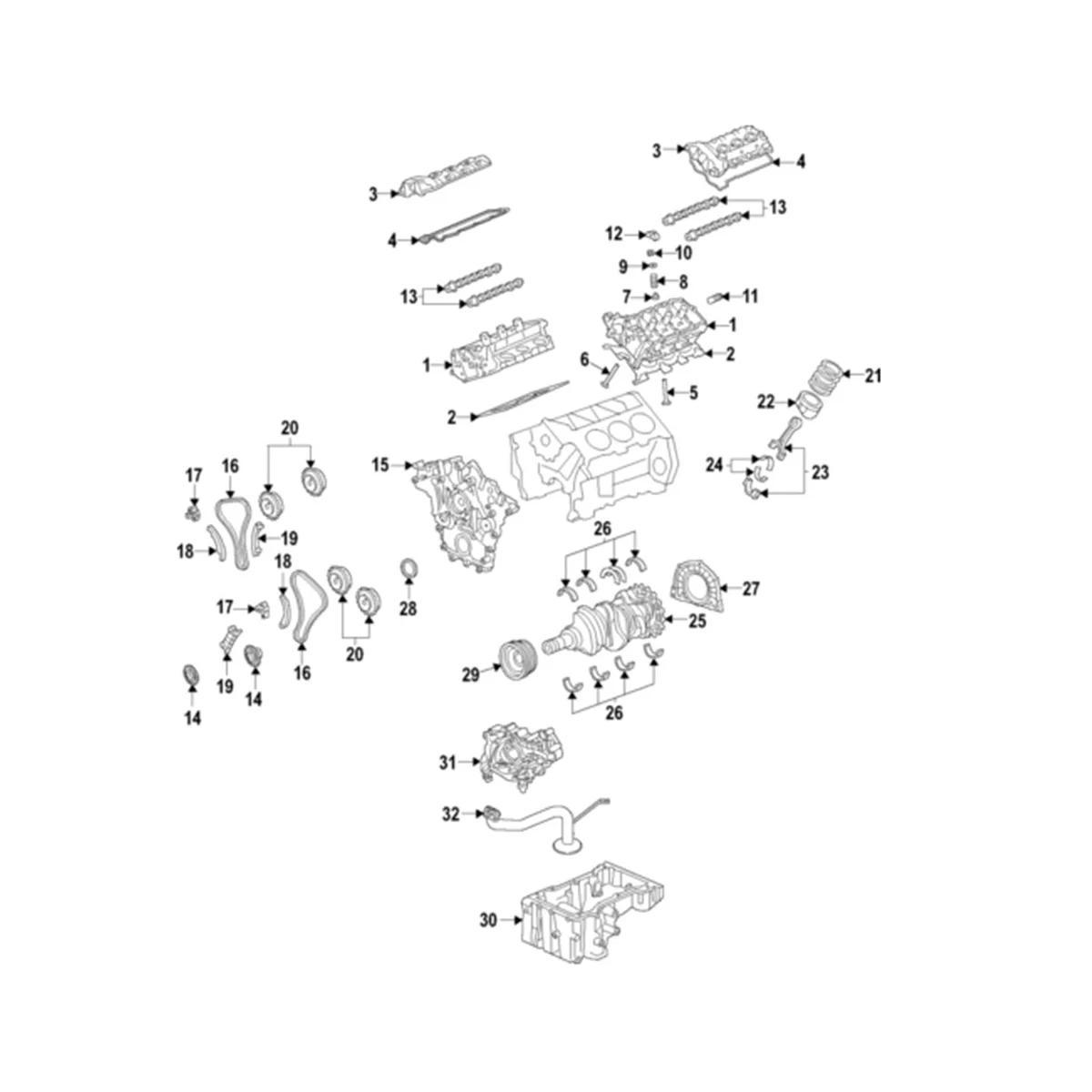 Timing Chain Kit for Ford Lincoln F150 Expedition Navigator 3.5L 2017-2021 HL3Z6K255A, HL3Z6K255B,ML3Z6L266A, ML3Z6L266B