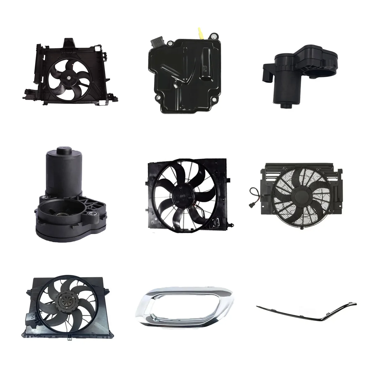 Quality 12V Brushed Radiator Cooling Fan Motor Assembly For Mercedes-Benz Smart Fortwo 451 2007-2015 OE A0002009323 0002009323