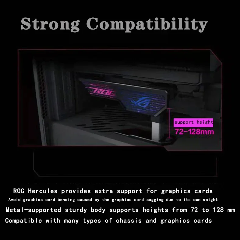 ROG Hercules soporte para tarjeta gráfica, soporte para GPU, para ordenador de escritorio, juegos RTX3080/3090DDR5, ASUS gamer country