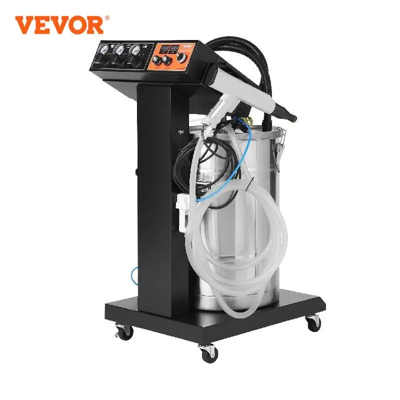 

VEVOR US Clearance Sale Powder Coating System Electrostatic Output Powder Coating Kit w/ 50L Powder Hopper 450g Per Minute