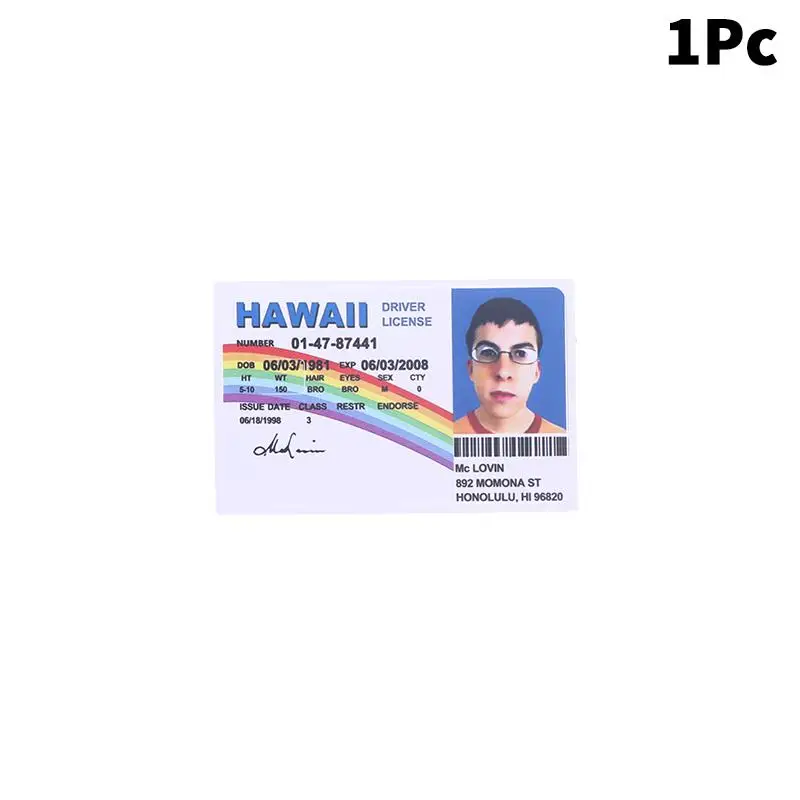 

1/4 шт. наклеек Mclovin для банковских карт, проездных, водонепроницаемых карт, водительских удостоверений, крутые декоративные наклейки для кредитных карт