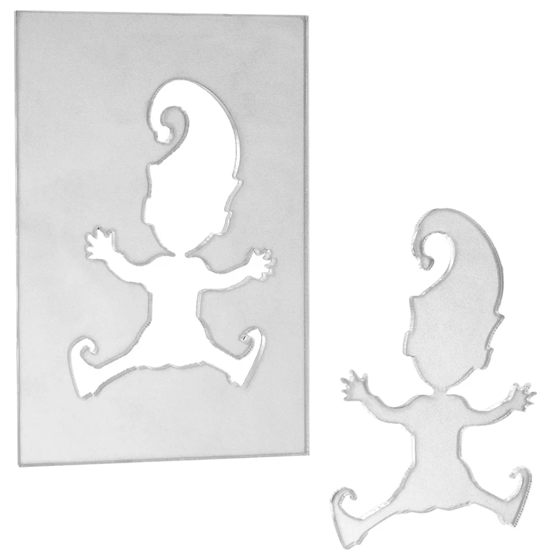 Enjoy New Gnome Stencil Footprints Footprint Template Window Decorations Mini Gnome Stencil Footprints Gnome Door Accessories