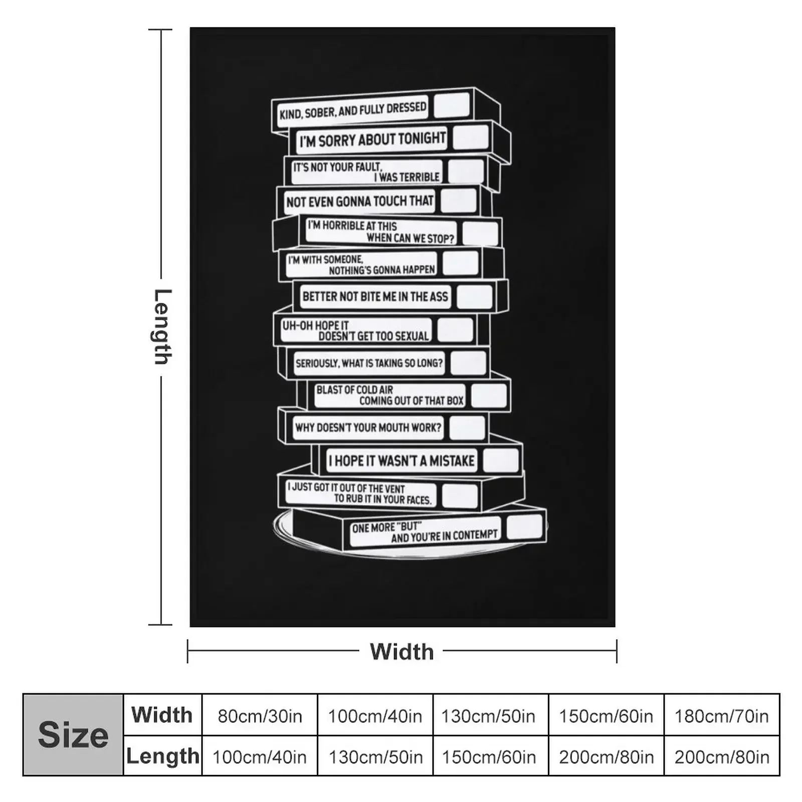 B'99 Sex Tapes Throw Blanket couch cozy soft plush fuzzy picnic outdoor blanket