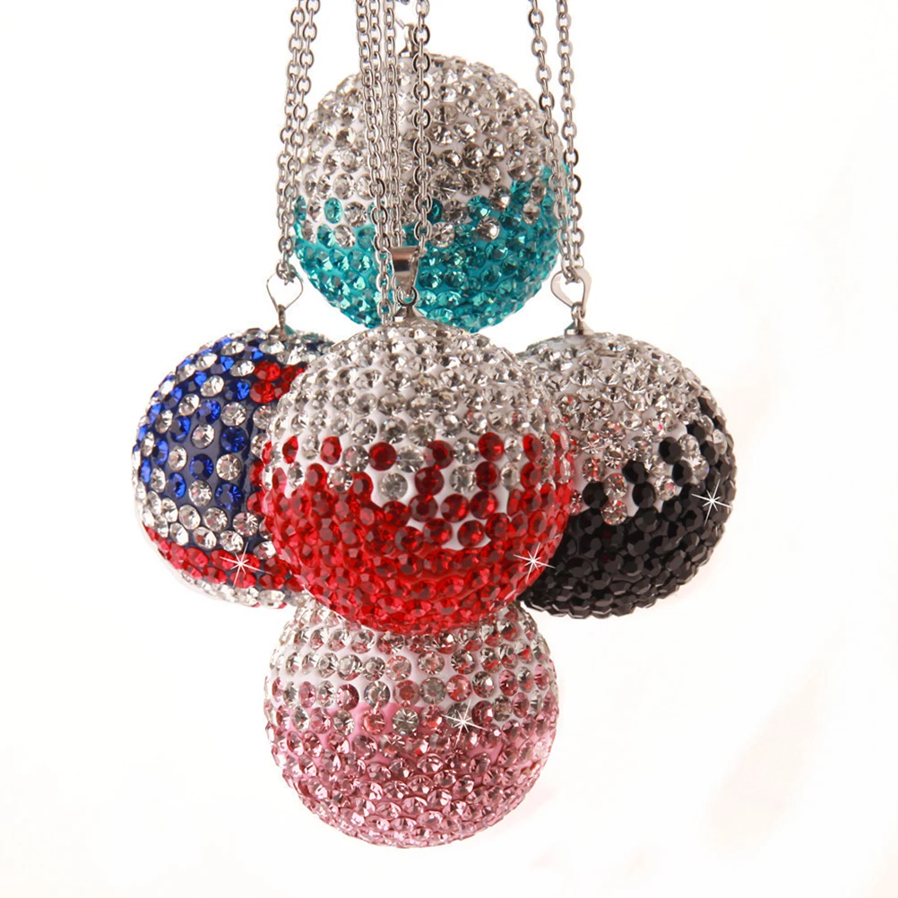 

Diamond-in Car Hanging Decoration Exquisite Pendant Mirror Auto Accessories Ball Shaped Rhinestone Interior Rearview