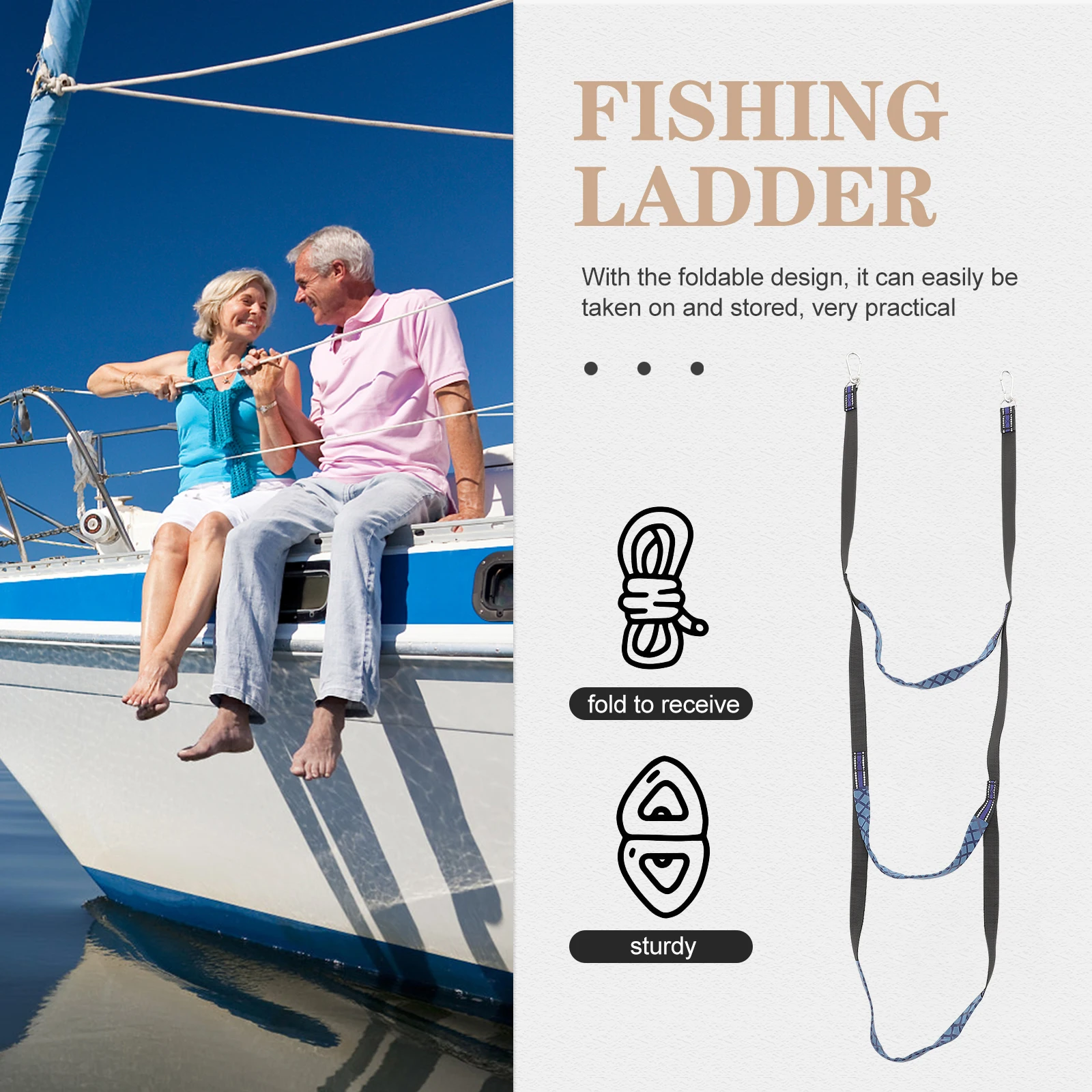 

Lightweight Wear Resistant Professional Rope Ladder Foldable Kayak Ladder Portable Boat Stairs Ship Accessory