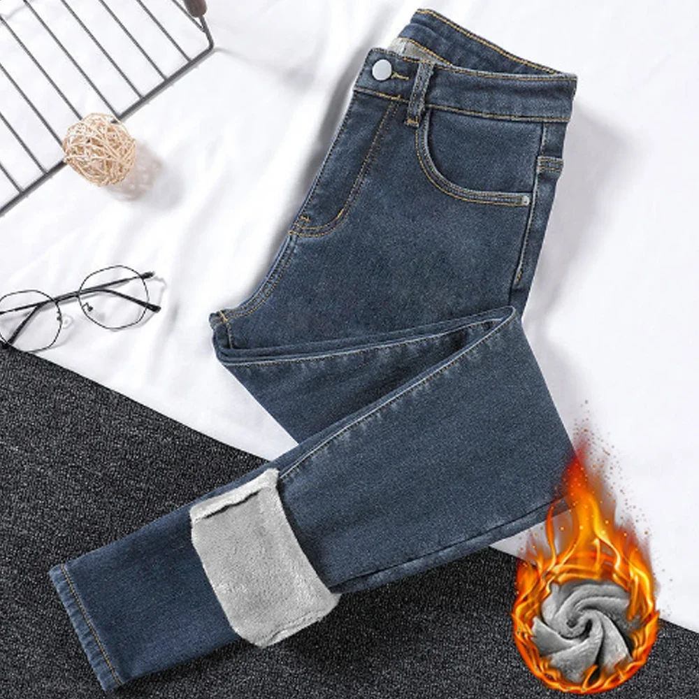 winter thick 2023 Women's pants high waist black skinny y2k baggy jeans for women denim new pants Woman trousers female jeans