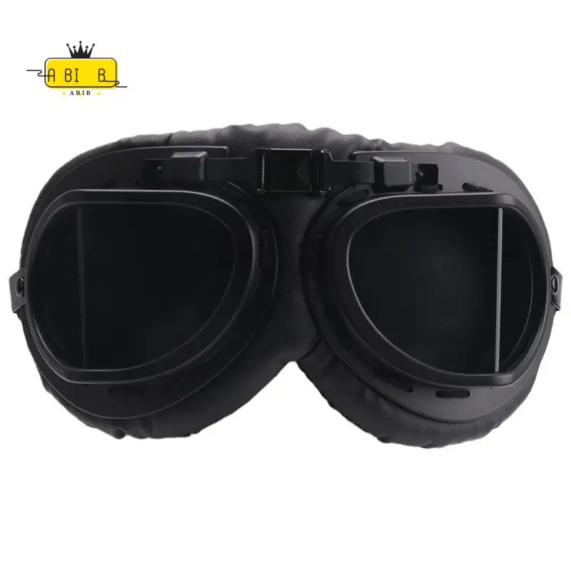 

ABIB -Motorbike Helmet Pilot Goggles Jet Pilot Vintage Wwii Pilot Goggles Motorcycle Scooter Glasses Uv For Helmet