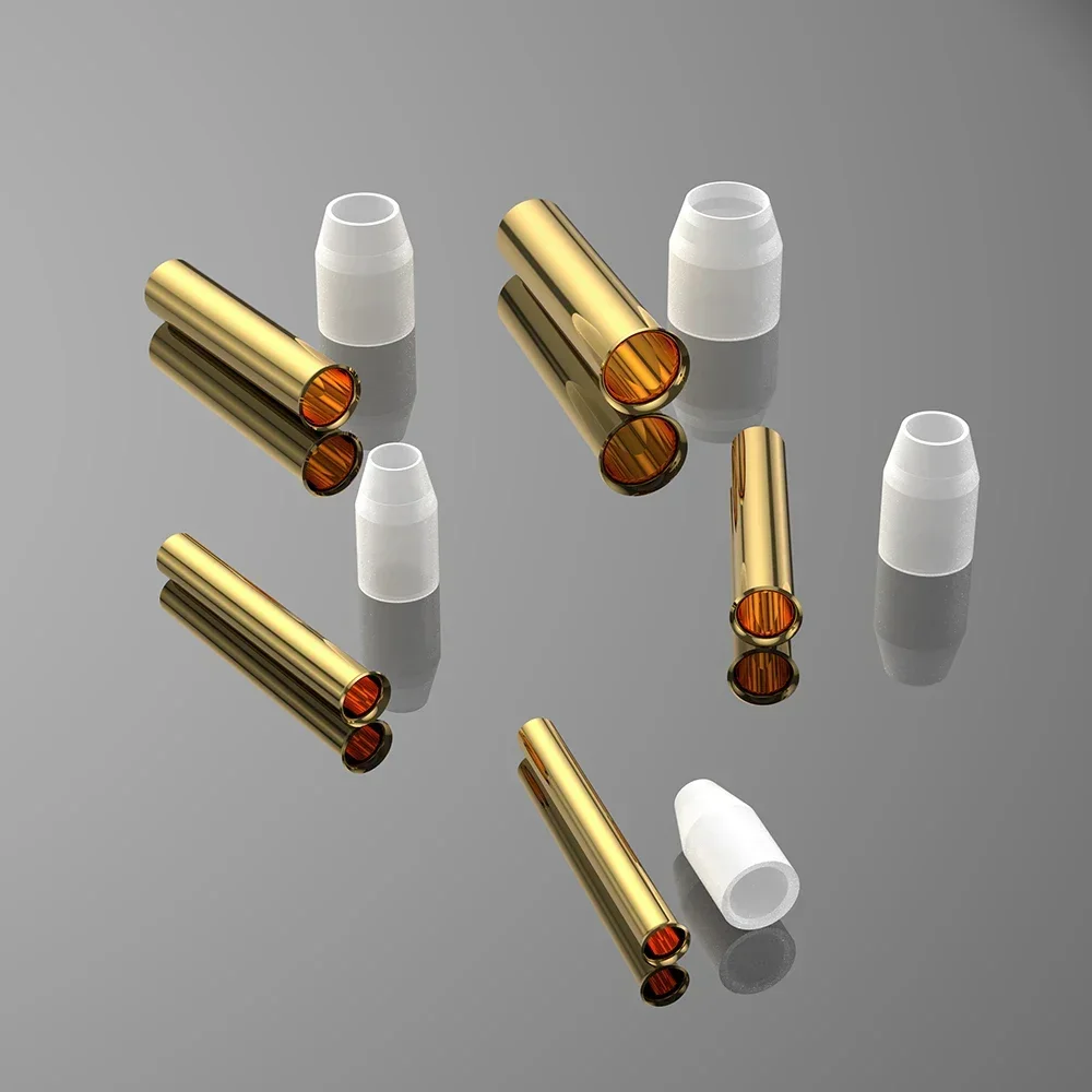 Viborg Audio Pure Copper Gold Plated Cable End Sleeves Wire Crimp Terminals Electrical Connector Covers for Wire Management