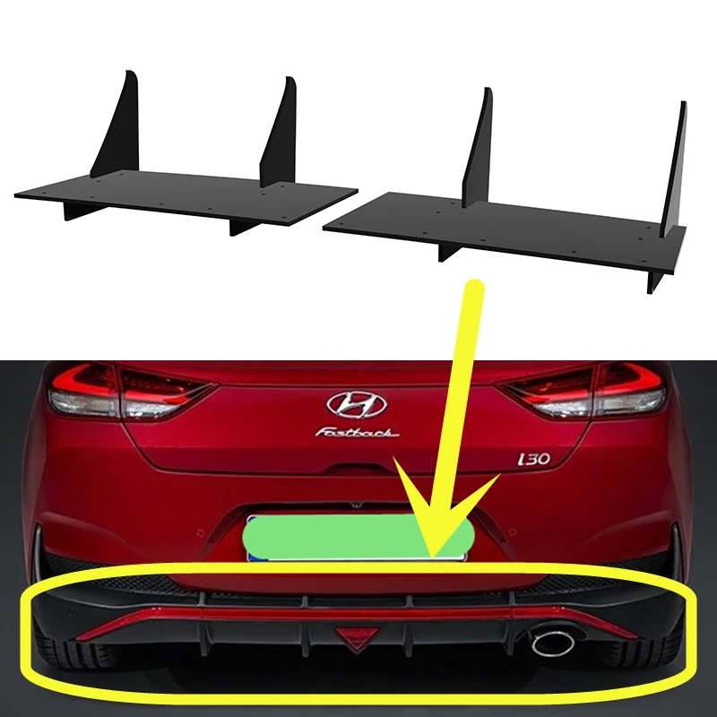 Use For Hyundai i30 Fastback N 2018--2022 Year Rear Diffuser Bumper Lips Spoiler Splitter Body Kit Accessories