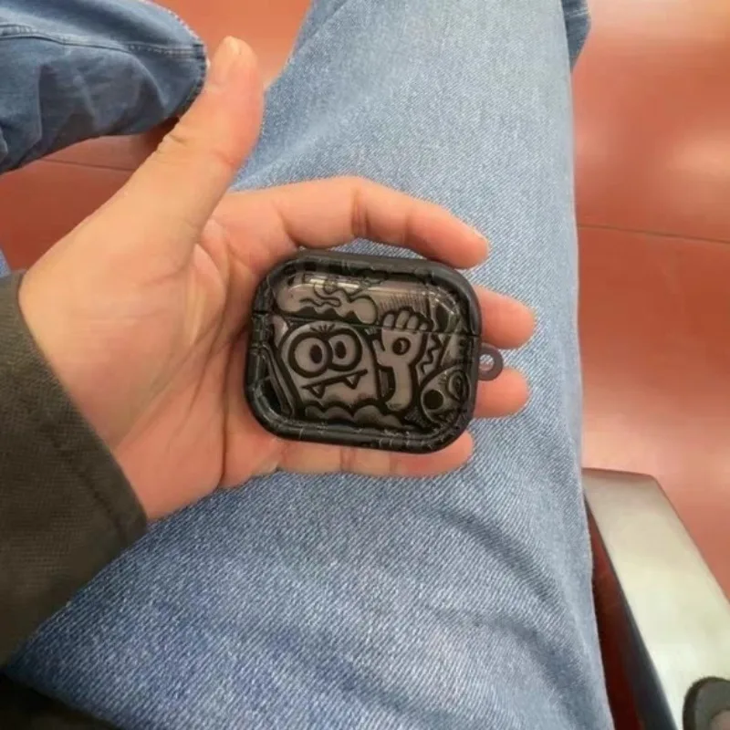 

Cartoon Graffiti Monster Earphone Case for AirPods Pro3 Cute Shockproof Protective Cover AirPods 3 Trendy Cool Headphone Casen