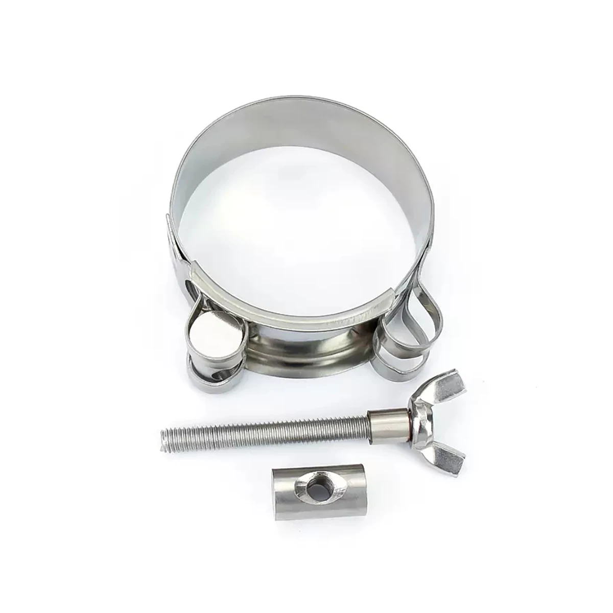304 Stainless Steel Hand Tight Strong Hoop/Butterfly  Thickened Clamp