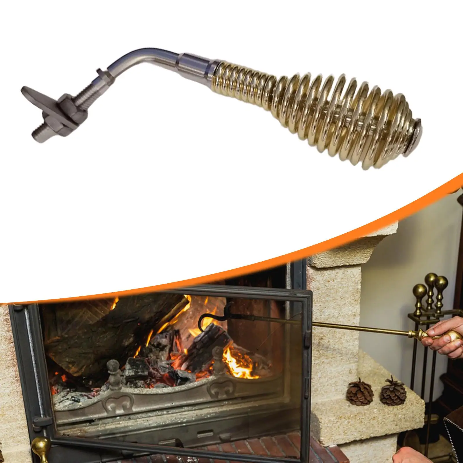 

Сменная ручка для каминной двери, комплект высокопрочной фурнитуры из нержавеющей стали для внутренней дровяной печи, аксессуары