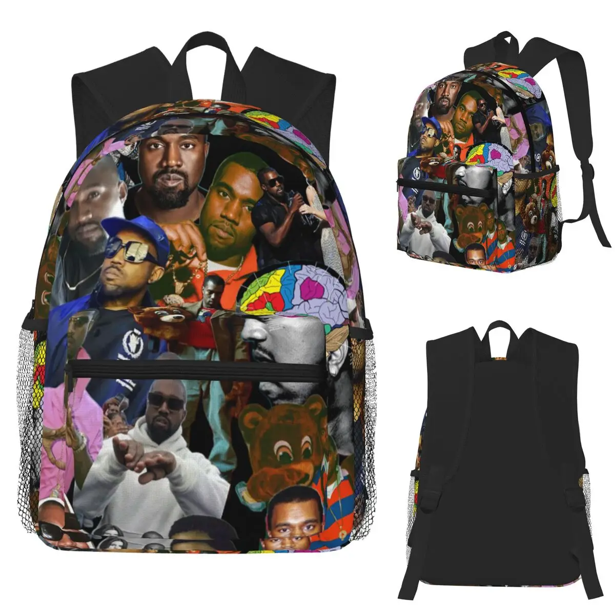 

Kanye West Student Backpack School Bag Hiking Travel Daypack for Boys Girls Fashion Bookbag Shoulder Bags