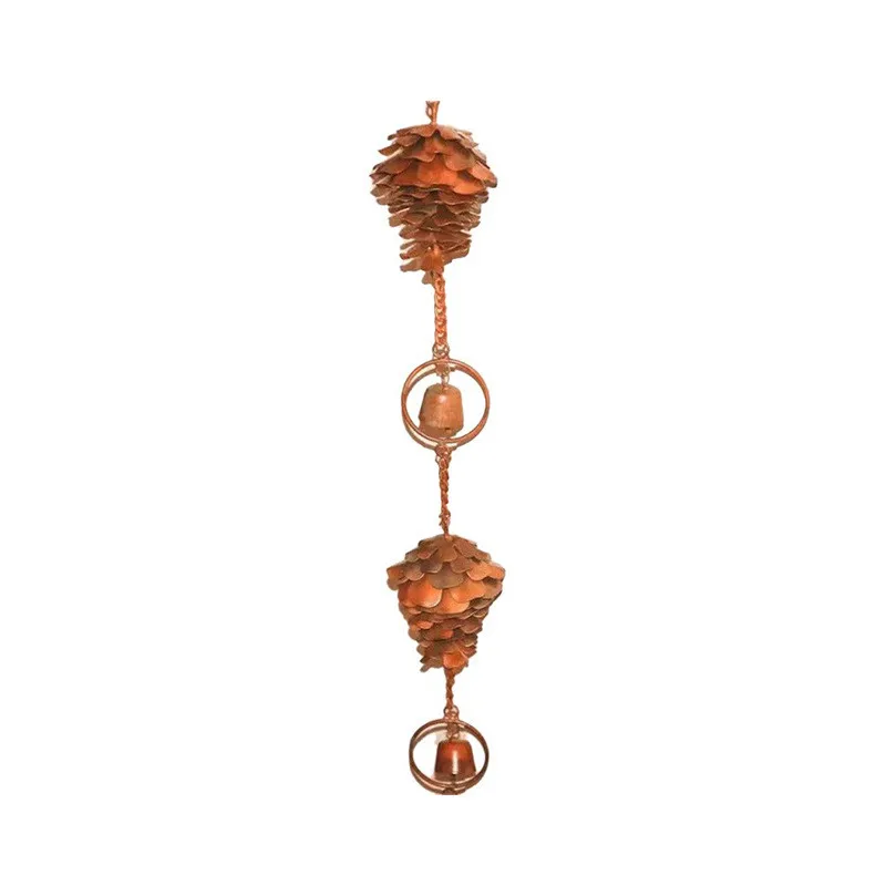 

Metal outdoor wind chime home decoration pine cone wind chime hanging pine cone rain chain