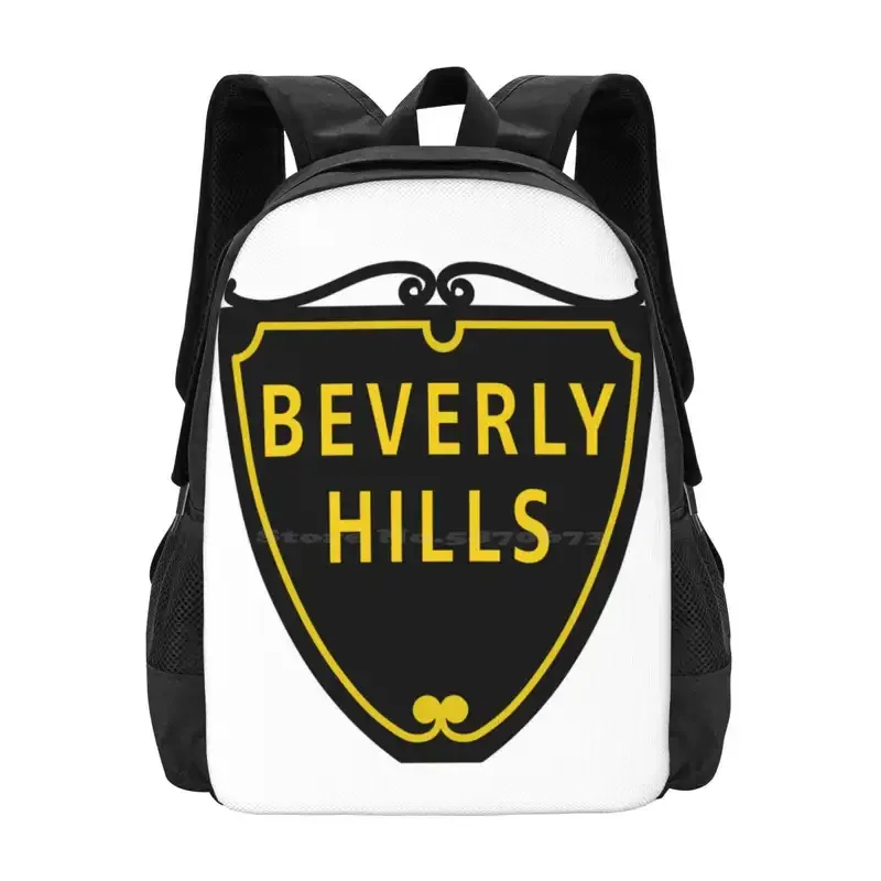 

Уличный знак Beverly Hills, горячая распродажа, школьный рюкзак, модные сумки, насыщенный, насыщенный, Калифорния, Лос-Анджелес, La, уличный знак, настоящий