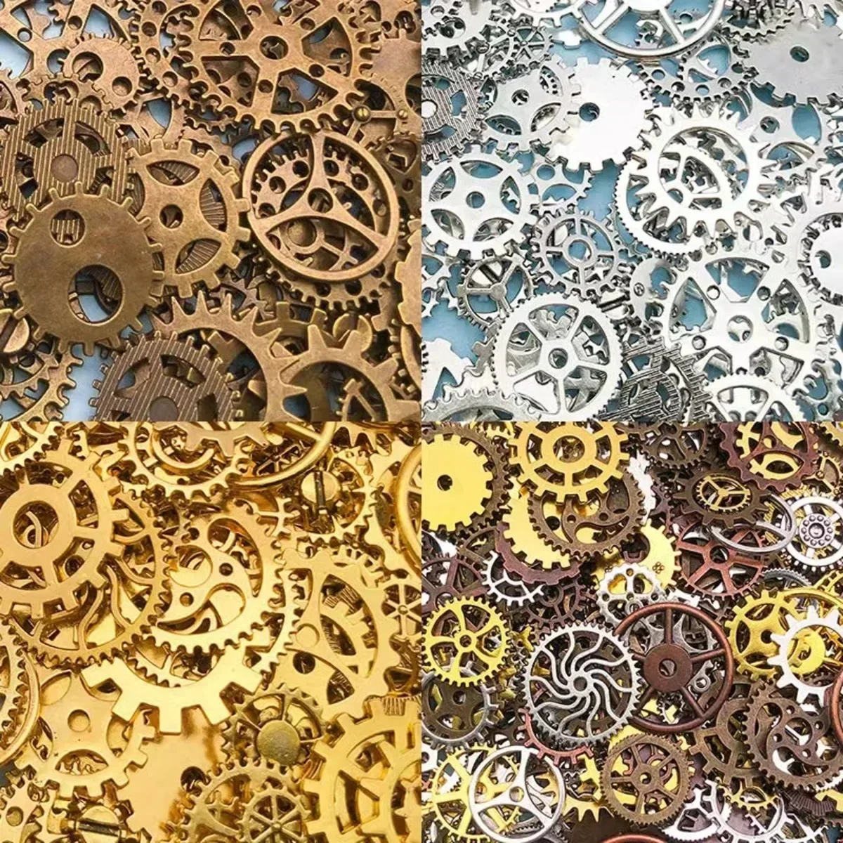 السائبة مختلطة Steampunk التروس سحر DIY بها بنفسك صنع المجوهرات لوازم الحرف مزيج عشوائي مشاريع فنية معدنية لقلائد الأساور