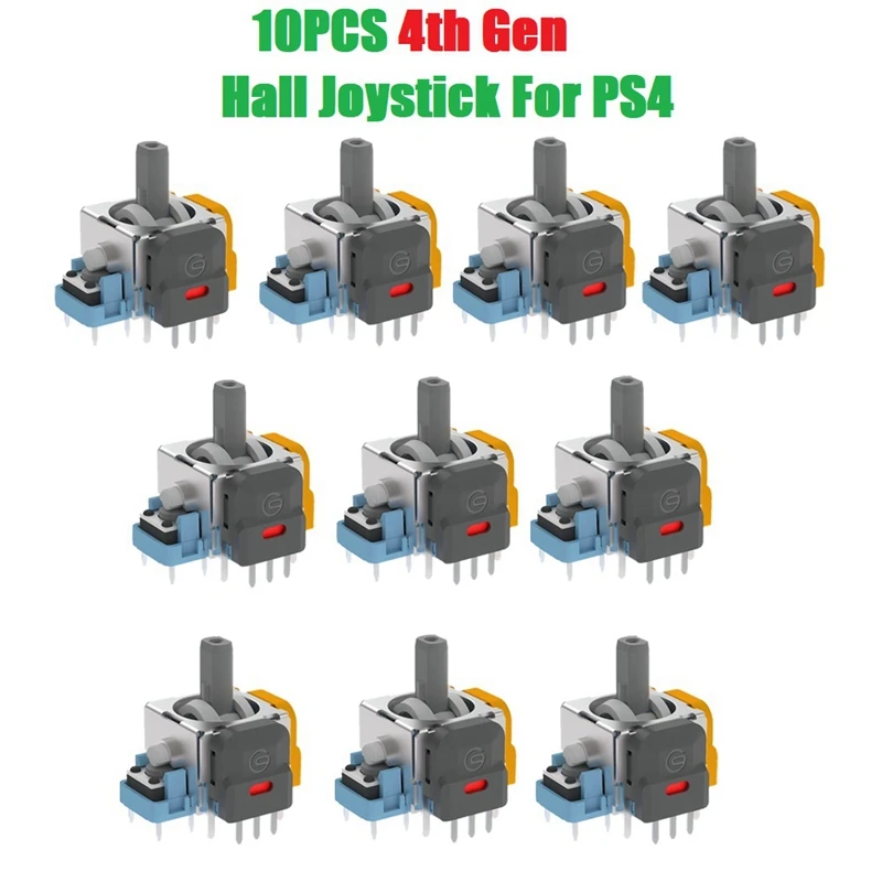10PCS 4Th Gen Hall Electromagnetic Joystick For PS4 Game Console High Precision Adjustable Joystick For GINFULL Joystick