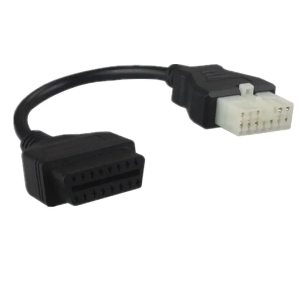 12Pin Existing to 16 Pin OBD Adapter for Mitsubishi 12pin OBD1 OBD2 Connector Car Diagnostic Tools Extension Cable 12-Pin Cord