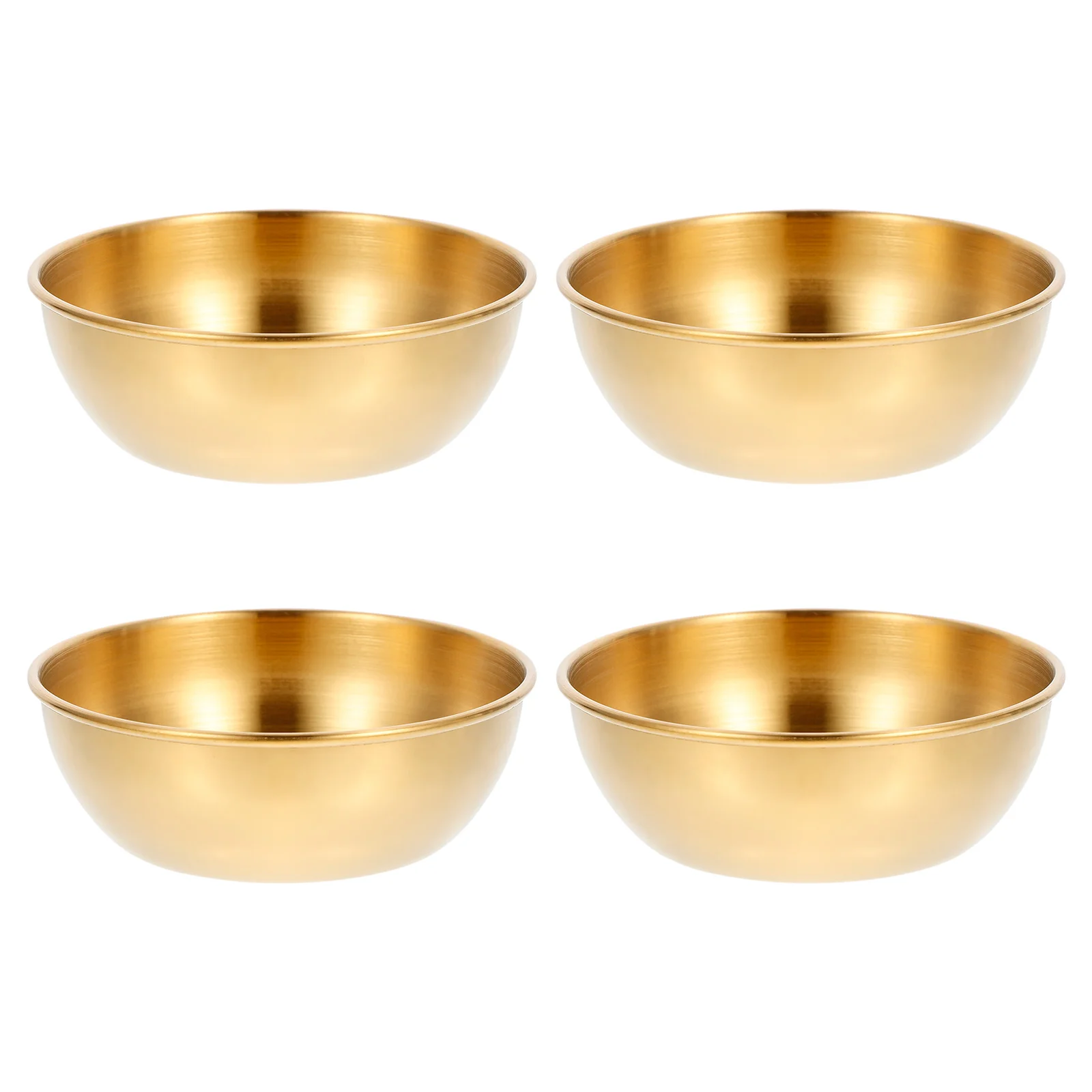 

4 Pcs Seasoning Dish Metal Flavor Bowl Food Containers with Lids Plate Spice Stainless Steel Sauce Child Cutlery