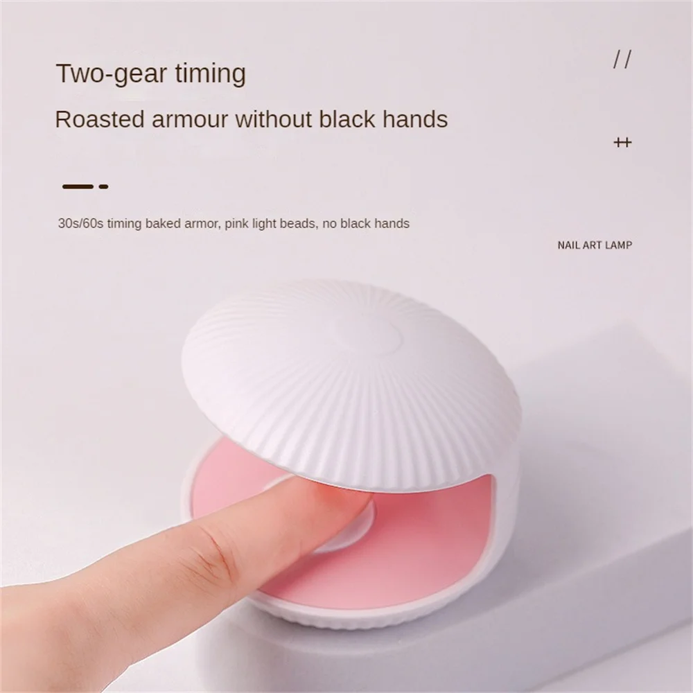 Mini portatile Shell Nail Lamp Machine White USB ricarica fototerapia luci Single Finger UV LED Nail Dryer Nails Art Tools