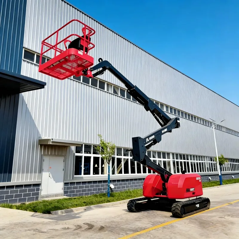 Spider Lift Articulated Boom Lift Aerial Work Platform Tracked Crawler Hydraulic Telescoping Lift Cherry Picker High