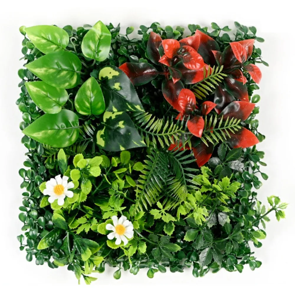 

DIY Artificial Plant Wall Panel Eternal Life Flower Artificial Eucalyptus Carpet Durable No Watering Fake Green Grass Mat