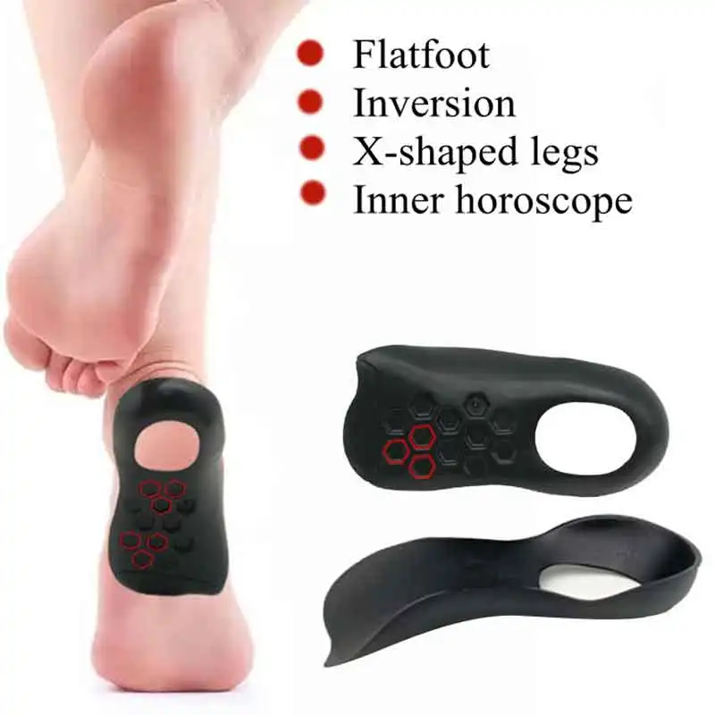 Semelles orthopédiques pour correcteur de jambes en forme de XO, soutien de la voûte plantaire, chaussures de fasciite plantaire, semelles orthopédiques pour femmes et hommes, pieds plats