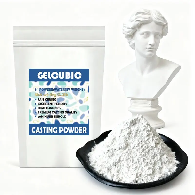 

1000g Gypsum Powder, Fast-Demolding in 20-30 Mins, Ideal for Jewelry Making and DIY Craft Projects - High Quality