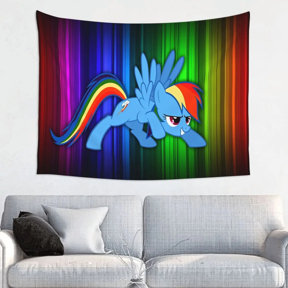 

My Little Pony Cartoon Kids Gift Tapestry Wall Hanging Print Fabric Wall Tapestry Boho Blanket Room Decor Wall Cloth
