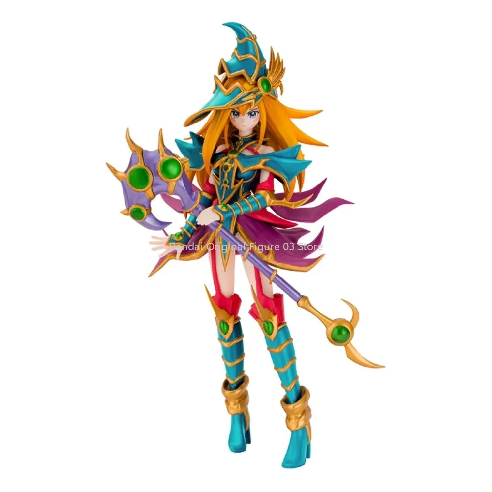 ของแท้ KONAMI อะนิเมะ Yu-Gi-Oh! การ์ดเกมศิลปะเท่ากับ Dark Magician Girl PVC Action Figure ของขวัญของเล่นสะสม