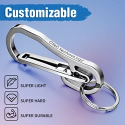High-grade Stainless Steel Keychain Custom Lettering Keyring Personalized for Men Women Car Buckle Key Chain Ring Holder K415