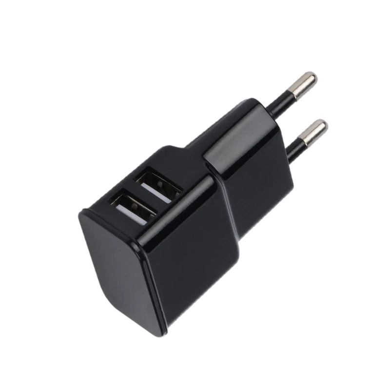 1A Dual USB Mobile Phone Charger Dual Port Android Travel Charger EU Charger Plug Standard Charging Head Universal Phone Charger