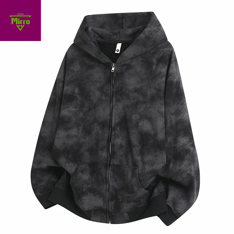 

【Mirrordust】25Autumn American High Street Свободная мужская толстовка с капюшоном в корейском стиле тай-дай