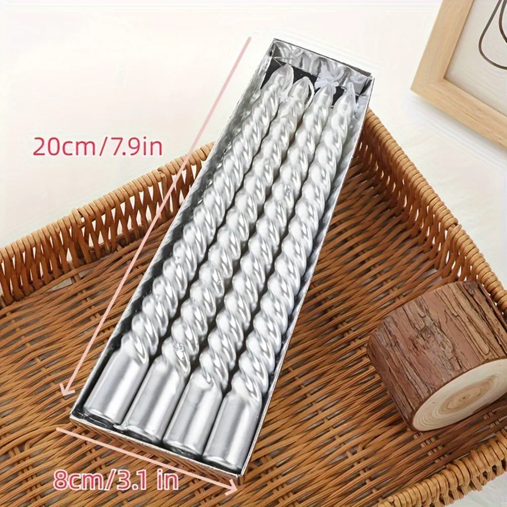 [4 pieces/box] Threaded Home Decoration Dip silver White Festive wedding birthday engagement wedding Love anniversary atmosphere