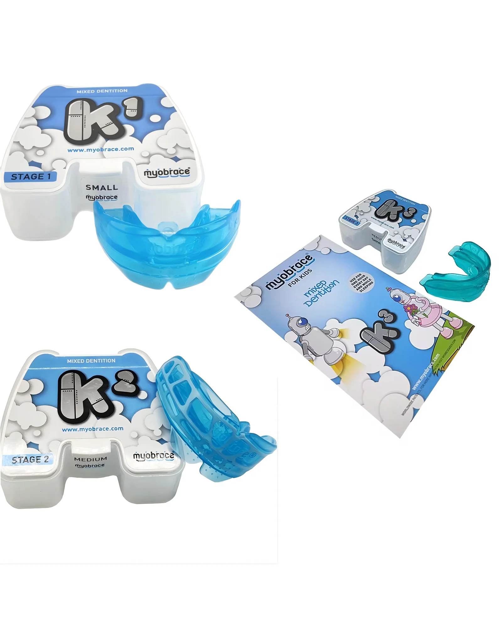 

Детские ортодонтические силиконовые брекеты MRC Myobrace K T A i-3 Lip TMJ T4K Series - Оригинальная система для выравнивания зубов