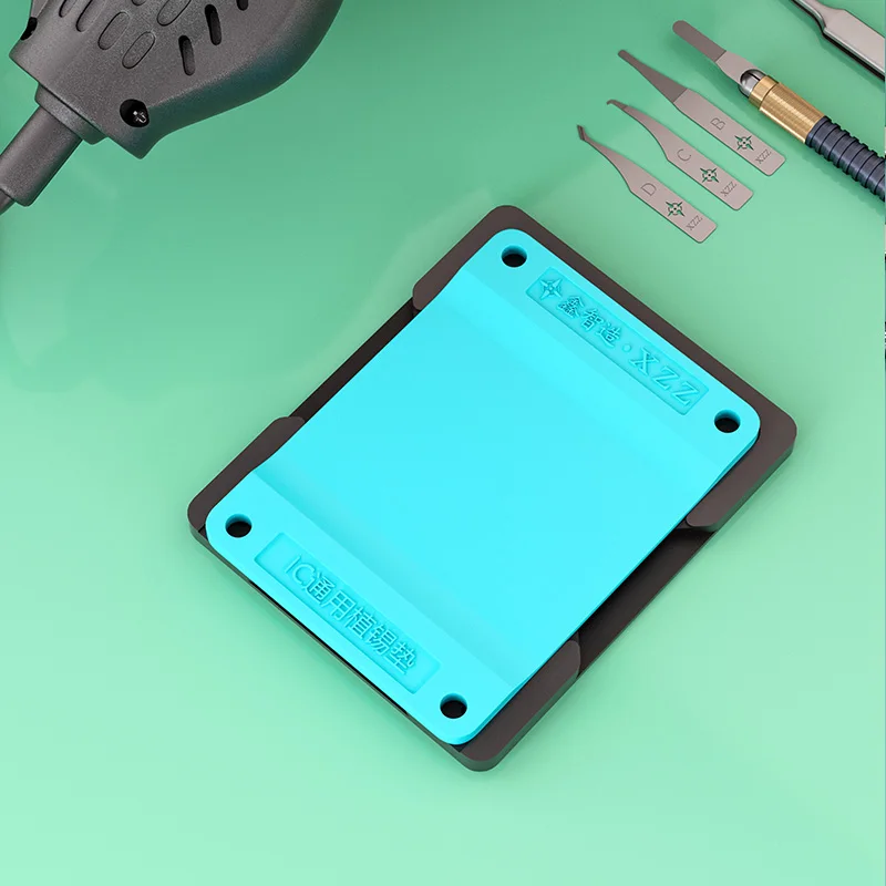 XZZ XINZHIZAO Tappetino in silicone resistente alle alte temperature Tappetino in stagno per piantagione IC universale con piattaforma magnetica in stagno con base magnetica