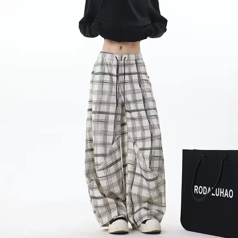 

Американские винтажные свободные брюки Lazy Sle Cheered, широкие брюки для мужчин и женщин, повседневные удобные хлопковые брюки