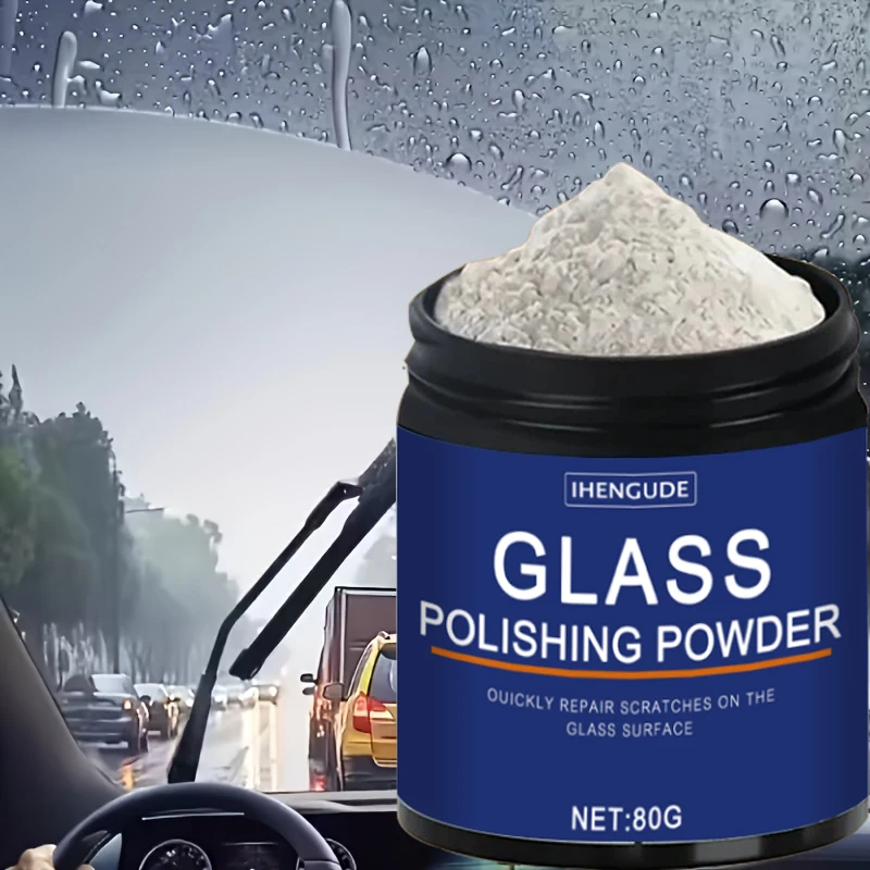 Glass polishing powder, specially designed to repair scratches,enhance clarity,is ideal for vehicle windows,household glass