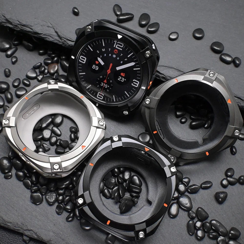 حافظة بإطار ممتص للصدمات لساعة سامسونج جالاكسي الترا 7 47 ملم غطاء حماية من سبائك الألومنيوم لهاتف جالاكسي الترا 7 ملحقات معدنية