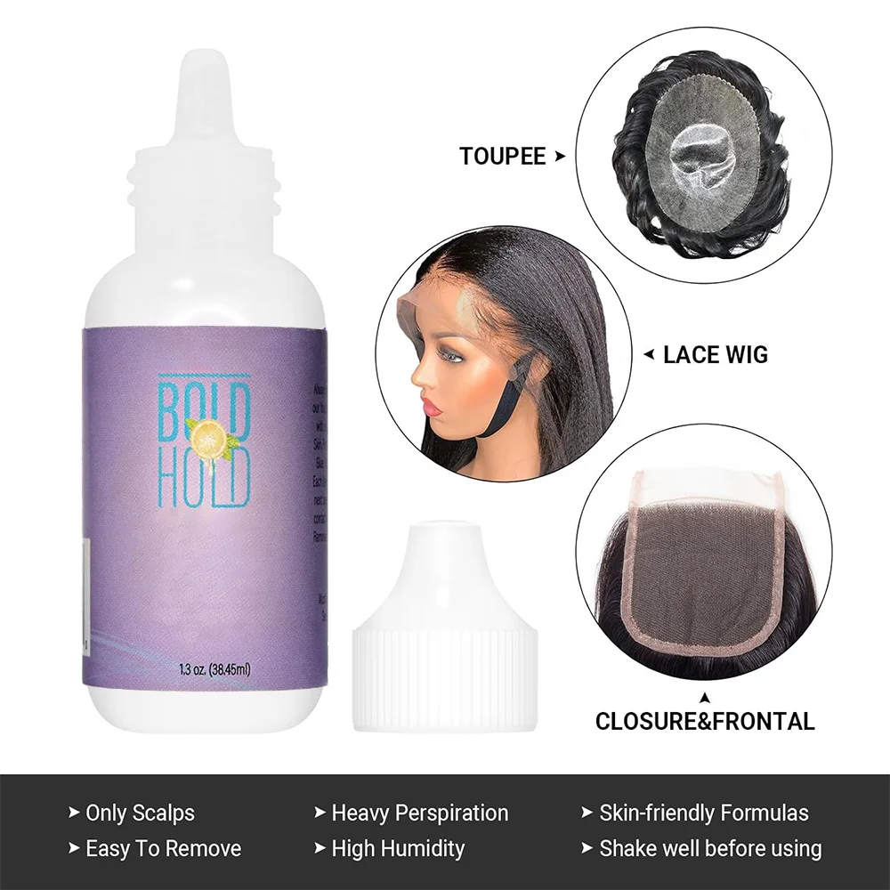 Wig Glue Sweatproof Bold Hold Lace Glue Invisible Hair Replacement Adhesive Waterproof For Toupee Closure Wig Installation Kit