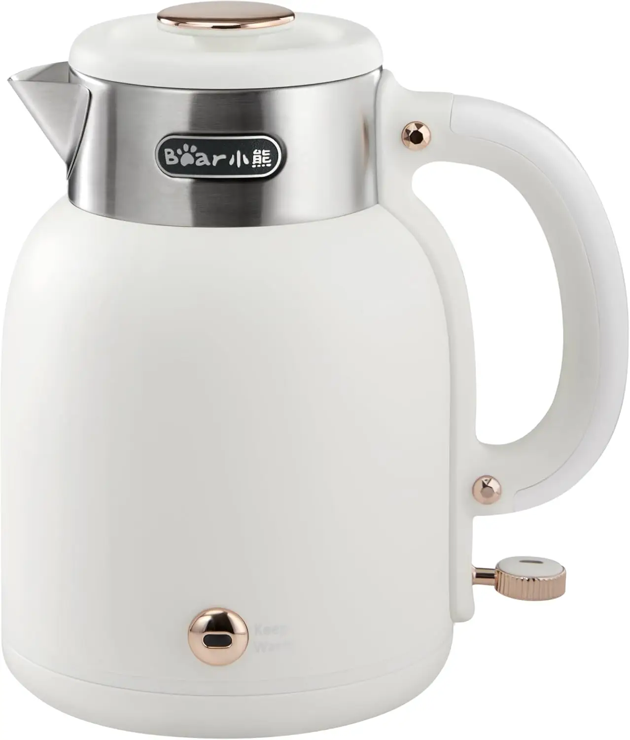 

Bear Electric Kettle for Coffee & Tea, Stainless Steel Hot Water Boiler with Keep Warm Function, Auto Shut-Off, BPA Free, 1.5l