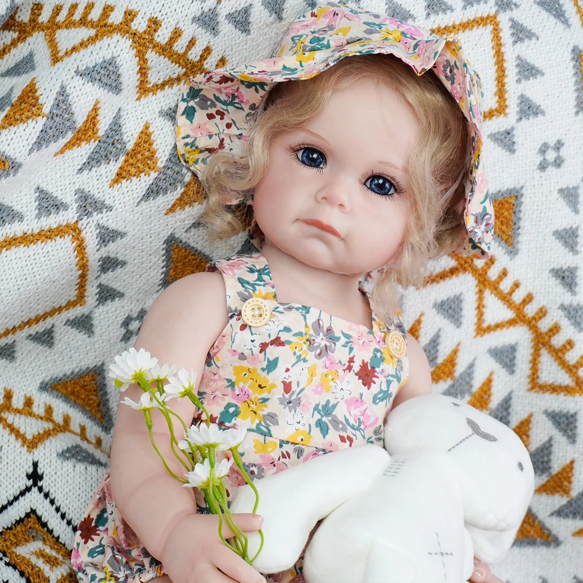 

Realistic Reborn Baby Doll Realistic Newborn Baby Doll Brown Hair Handmade Real Life Toddler Doll with Clothes Toy Accessories