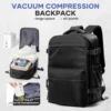 Vacuum Backpack Travel Bag for Men Large Capacity Backpack Business Laptop Backpack Women Men Expandable Backpack School Bag