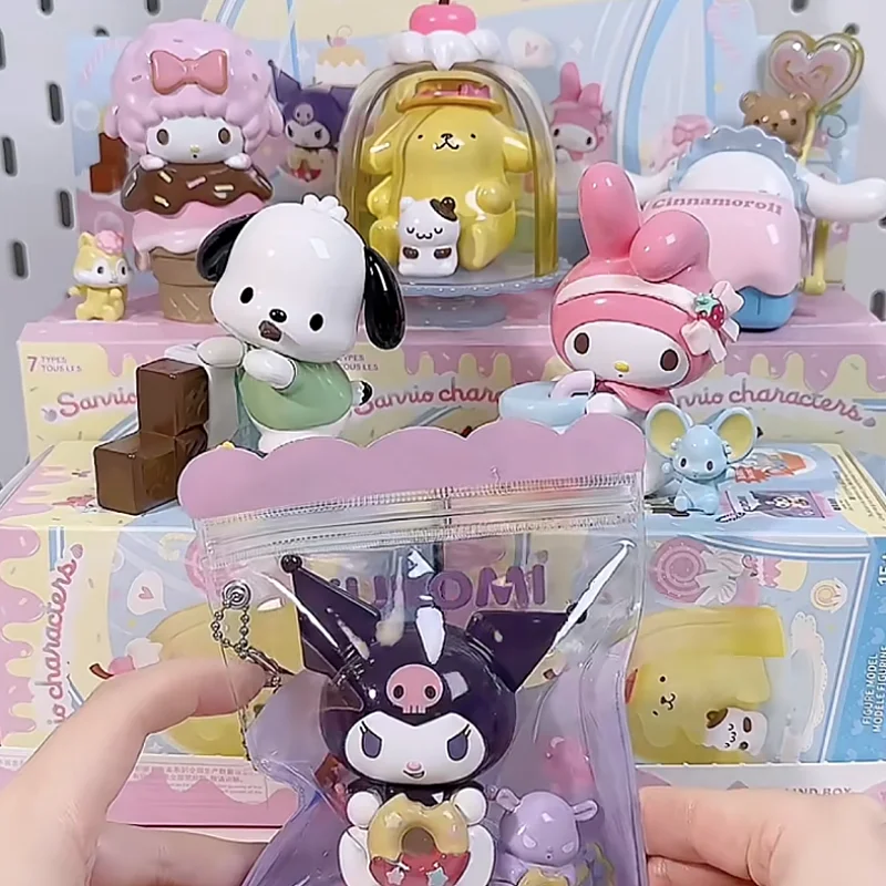 

Miniso Sanrio персонажи глухая коробка Kulomi похладные коробки коллекционные милые кавайные украшения для комнаты подарок на день рождения для девочек